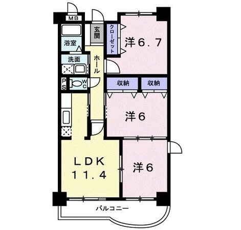 クラールの物件間取画像